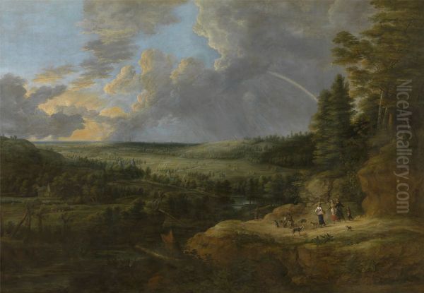 Landschap met regenboog - view 1