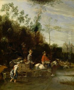 Het wed bij het kasteel by Johannes Siberechts