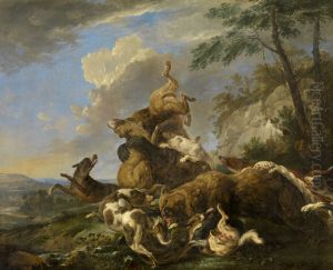 Bear Hunt by Carl Borromaus Andreas Ruthart