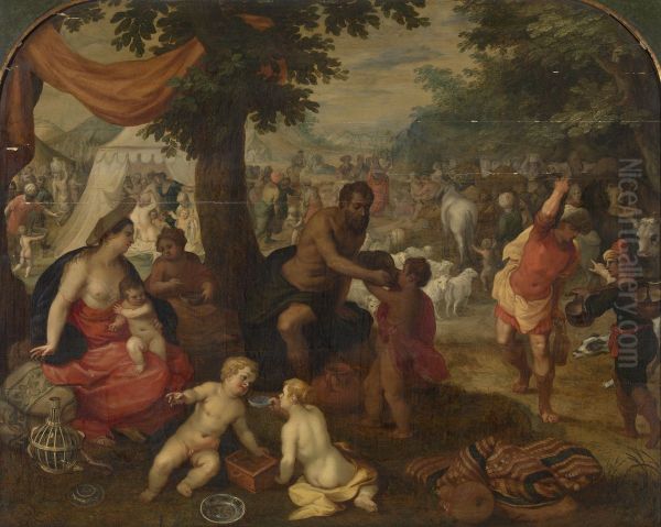 De Israelieten in de woestijn - view 1