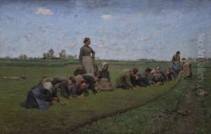 Flaxweeding in Flanders by Emile Claus