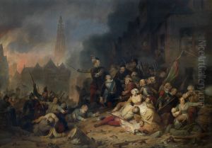 The Spanish Fury in Antwerp by Ferdinand de Braekeleer