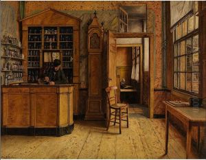 The old inn by Henri de Braekeleer