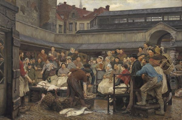 De oude vismijn van Antwerpen in 1882 - view 1