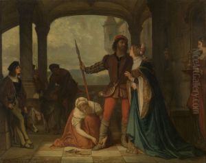 De jonge Francois I van Frankrijk vertrekt op jacht by Edouard Hamman