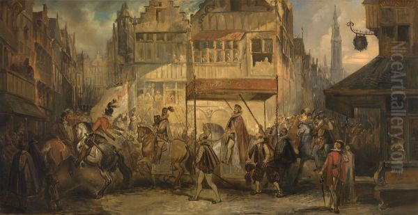 Intrede van de hertog van Anjou in Antwerpen - view 1