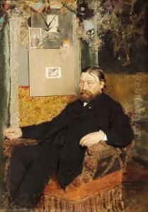 Portrait of the composer Peter Benoit by Jan van Beers