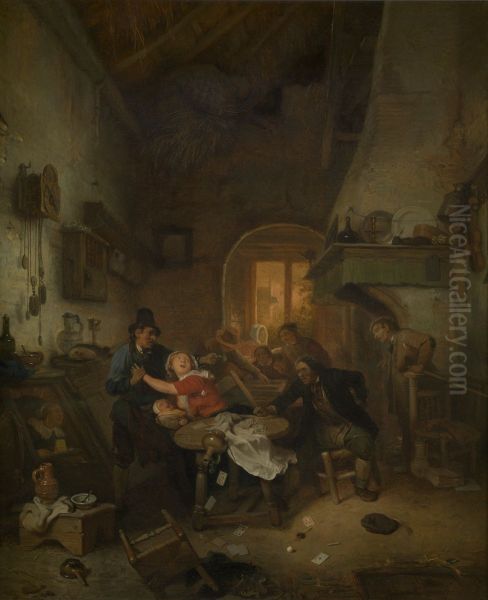 Ruzie bij het kaartspel - view 1