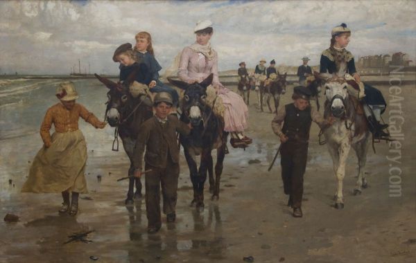 Ezelrit op het strand - view 1