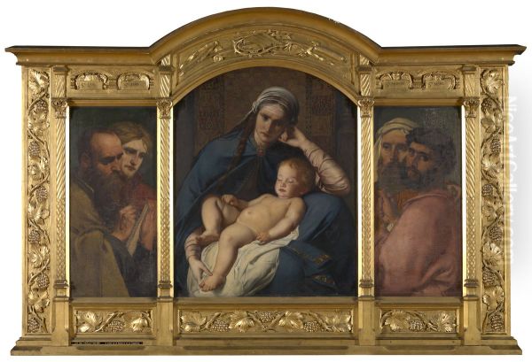 Moeder van de Messias en de vier evangelisten - view 1