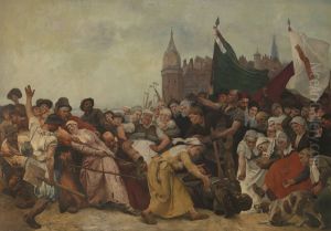 Het beeld van Alva wordt vernield in Antwerpen Het beeld van Alva wordt vernield in Antwerpen