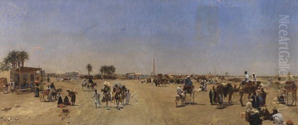 Cairo Seen from the Kasr-el-Nil Bridge - view 1