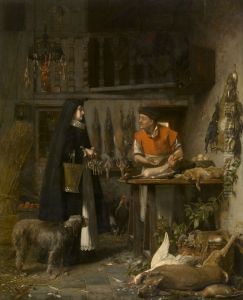 Markt in de 17de eeuw by Florent Willems