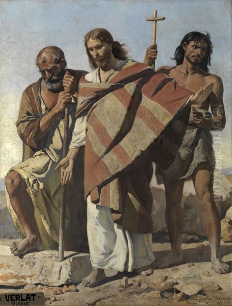 Jesus between Saint Peter and Saint John Baptist - view 1