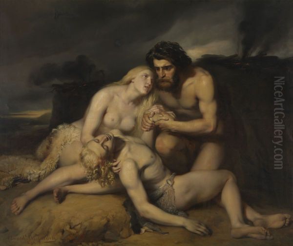 Adam and Eve Discover the Dead Body of Abel - view 1
