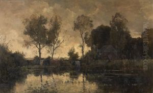 Evening by Theophile Emile Achille De Bock
