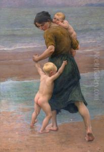 Into the water! by Virginie Demont-Breton