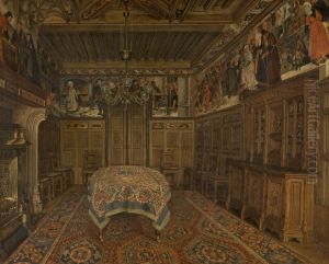 The Dining Room at the Home of the Artist Henri Leys by Henri de Braekeleer