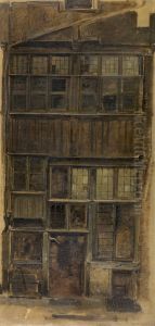 An Old Facade on the Melkmarkt by Jan August Hendrik Leys