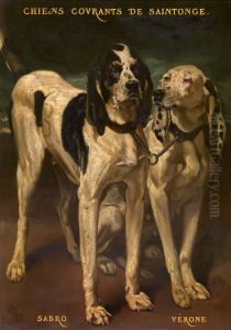 Two Dogs by Louis Godefroy Jadin
