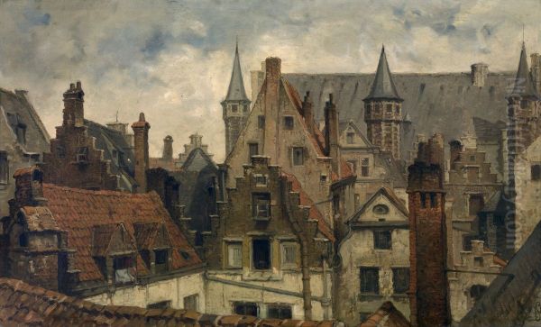 Het Vleeshuis, oude daken en gevelspitsen - view 1