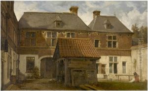 Sint-Annagodshuis in the Otto Veniusstraat, Antwerp by Hendrik Frans Schaefels