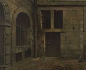 Old Courtyrad of Antwerp Town Hall by Hendrik Frans Schaefels