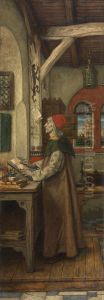 Jacob van Maerlant Writing His Spieghel Historiael by Albrecht De Vriendt