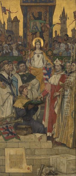 Louis of Male Laying the Foundation Stone of the Town Hall - view 1