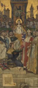 Louis of Male Laying the Foundation Stone of the Town Hall