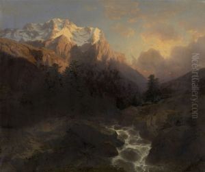 The Wetterhorn by Alexandre Calame