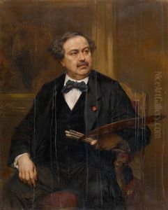 Zelfportret by Egide Charles Gustave Wappers