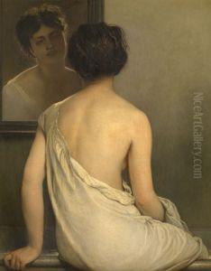 Vrouw in 't bad by Slingeneyer, Ernest