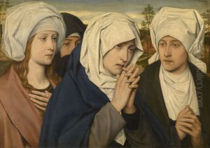 De heilige vrouwen op weg naar Golgotha by Louis Hendrix