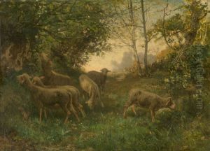 Schapen aan de boskant Schapen aan de boskant