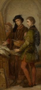 The Painters Jan van Eyck and Rogier van der Weyden by Nicaise de Keyser