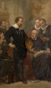 Peter Paul Rubens in zijn atelier by Nicaise de Keyser
