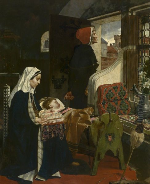 Johanna van der Gheynst aan het bed van haar kind - view 1