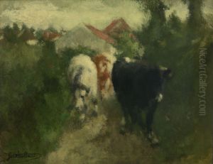 Holle weg by Jan Stobbaerts