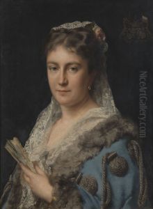 Madame Edith Marie Antoinette Constance van Eersel, the Artist's Wife by Karel Ooms