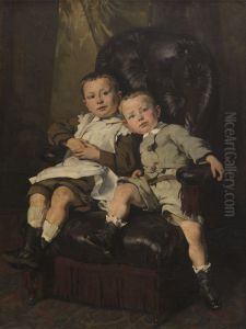 Paul and Edmond Roger, the Artist's Stepchildren by Alfred Cluysenaar