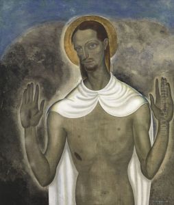 Christus toont zijn wonden by Gustave Van De Woestijne