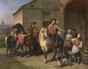 Horsemen at the Inn by Jean-Baptiste Madou