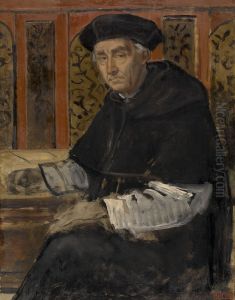 Portrait of a Cleric by Jan August Hendrik Leys