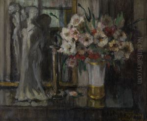 Stilleven met bloemen by Auguste Oleffe