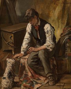 The organ grinder by Constantin Meunier