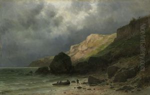 Falaises A Dinard, Pres St-malo, Bretagne by Gustave Castan