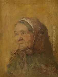 Oude vrouw by Evert Larock