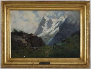 Lac De Montagne, Paysage by Gustave Castan