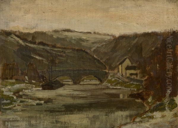 Bridge over the River Lesse - view 1
